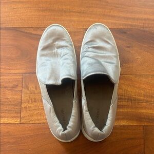 Vince women's Silver Slip-On Loafers